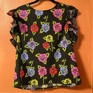 [NOOWORKS] Ruffle Roses Top